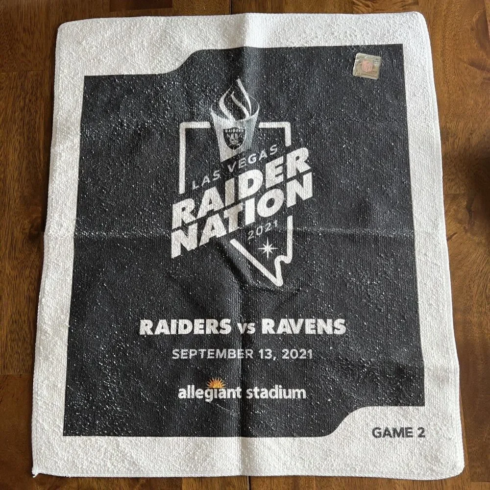 NFL Las Vegas Raider Nation 2021 Game 2 Rowdy Rag Towel Brand New